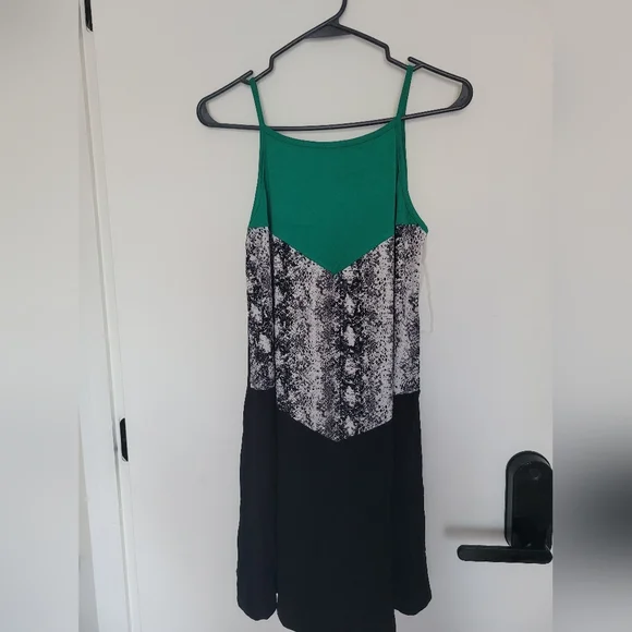Emerald Green and Black Snakeskin Tank Dress Emerald Green and Black Snakeskin Tank Dress